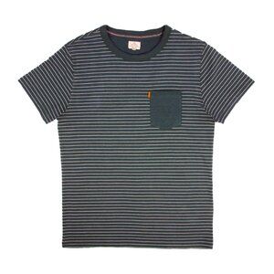 Billy Belt Green Striped Short Sleeve T-Shirt With Chest Pocket